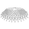 thumbnail image 1 of Statement Necklace Tassel Rhinestones: Chunky Choker Necklace Wedding Necklace, 1 of 9