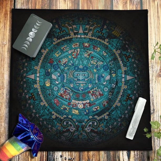 Mantel de mesa de adivinación de astrología, péndulo pagano, calendario maya, Tarot qym unisex