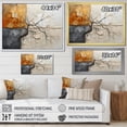 thumbnail image 4 of Designart "Grey Yellow Fractal Abstraction" Modern Wall Art Living Room, 4 of 5