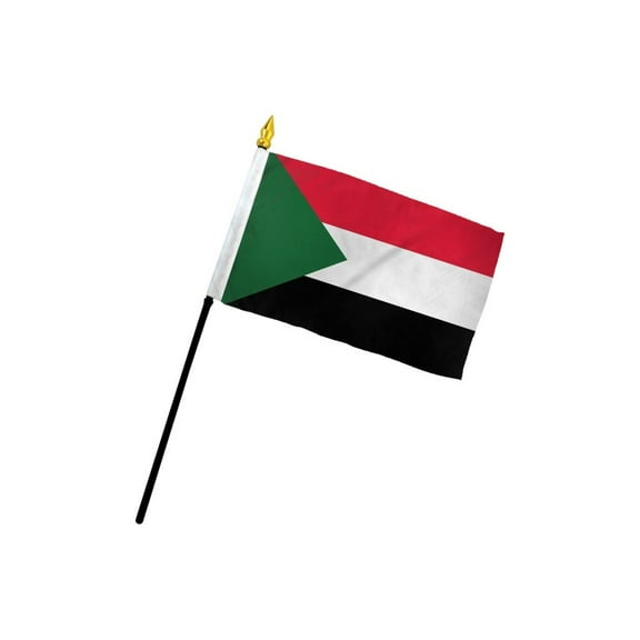 Sudan 4x6in Stick Flag