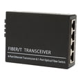 thumbnail image 2 of Convertidor de medios de fibra Tx1310nm Fibra única Modo único Transceptor de fibra óptica de 100 Mbps Hasta 25 km Puerto RJ45 100-240 V Enchufe estadounidense, 2 of 8