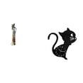 thumbnail image 1 of Escultura de figura de mujer africana, decoración del hogar, reloj de pared de gato, adorno moderno de dibujos animados para sala de estar interior, h, 1 of 8