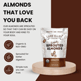 thumbnail image 3 of Lark Ellen Farm Raw Almonds, Sprouted Unsalted, Steam Pasteurized, Certified USDA Organic, Gluten-Free Whole Shelled California Premium Nuts (10 oz, 3 Pack), 3 of 7