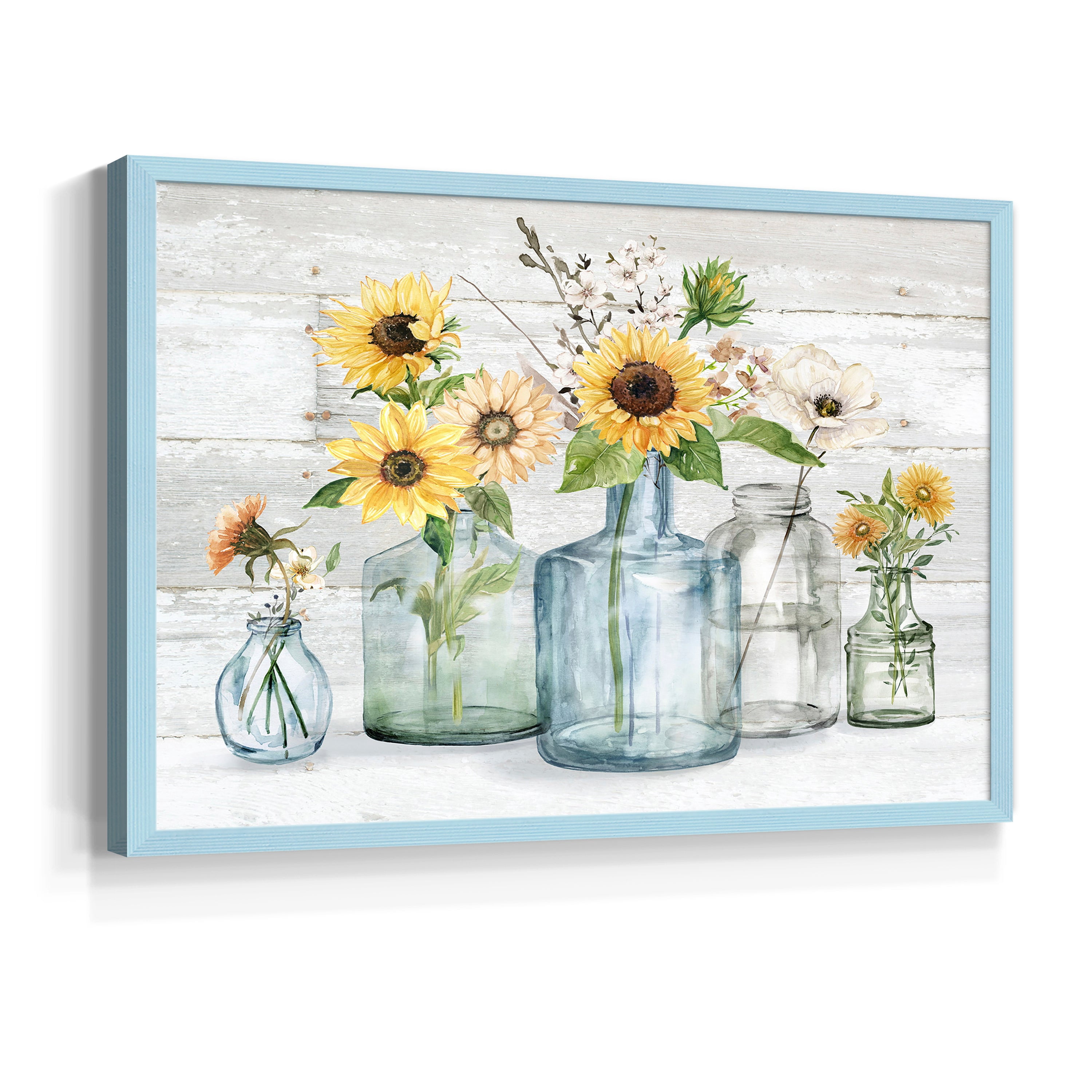 Sunflower Extravaganza by Carol Robinson - Restickable Framed Giclée Print