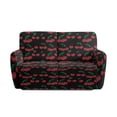 thumbnail image 3 of Xoenoiee Black Cherry Print Recliner Loveseat Covers, Stretch Reclining Sofa Covers, 2 Seater Couch Cushion Jacquard Recliner Slipcovers Furniture Protector Covers for Pet Kid, 3 of 6