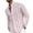 Pink, variant on Mens Long Sleeve Shirts Casual Henley Collar Button up Striped Stylish Light Blue L