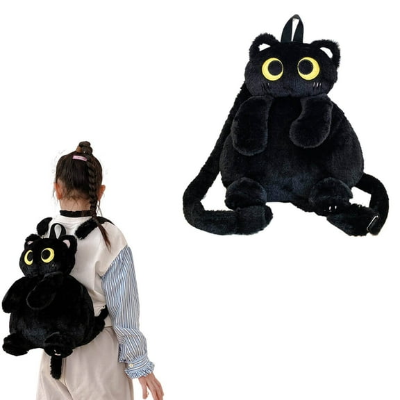 GBAYXJ Plush Stuffed Cat Animal Backpack Shoulder Bag Crossbody With Adjustable Straps