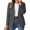 Dark Gray, variant on Women's Winter Blazer Dressy Button Front Long Sleeve Lapel Collar Blazer Coat with Flap Pockets for Office Work Business Casual Black