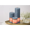thumbnail image 3 of Bolsius Twilight Blue Rustic Pillar Candles 2.75" X 3.25" Summer Décor - Christmas Décor Candles Set Of 4, 3 of 6