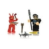 Roblox Action Collection - Fish Simulator: Diver + Booga Booga: Fire Ant Two Figure Bundle [Includes 2 Exclusive Virtual Items]