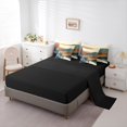 thumbnail image 5 of jejeloiu Modern Art 7-Piece Bedding Comforter Set,Abstract Mountain King Bedding Sets,Teal Orange Beige Bed Sheets For Adults,Breathable Home Decor Reversible, 5 of 8