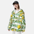 thumbnail image 3 of Saiise Lemon Pattern Sun Protection Hoodie for Men and Women, Lightweight Quick-Dry Windproof with Hood and Zip-X-Large, 3 of 7