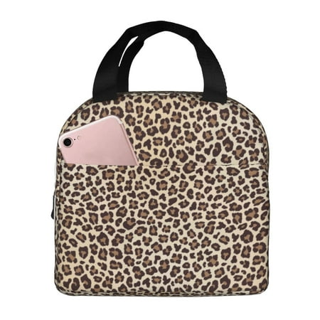 Insulated Lunch Bag for Women Men - Leopard Print-2 Leakproof Cooler Lunch Box for Women Men  Lunch Tote Bags for Work School Picnic Travel