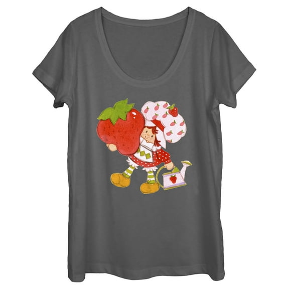 Women's Strawberry Shortcake Cute Berry Gardener  Scoop Neck