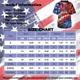 thumbnail image 2 of CHOII New Print for 2024 Scrubs for Men Men's Fashionable V-neck Short-sleeved Work Clothes With Pockets Tops And Work Clothes 4th of July Clothes Women, 2 of 3