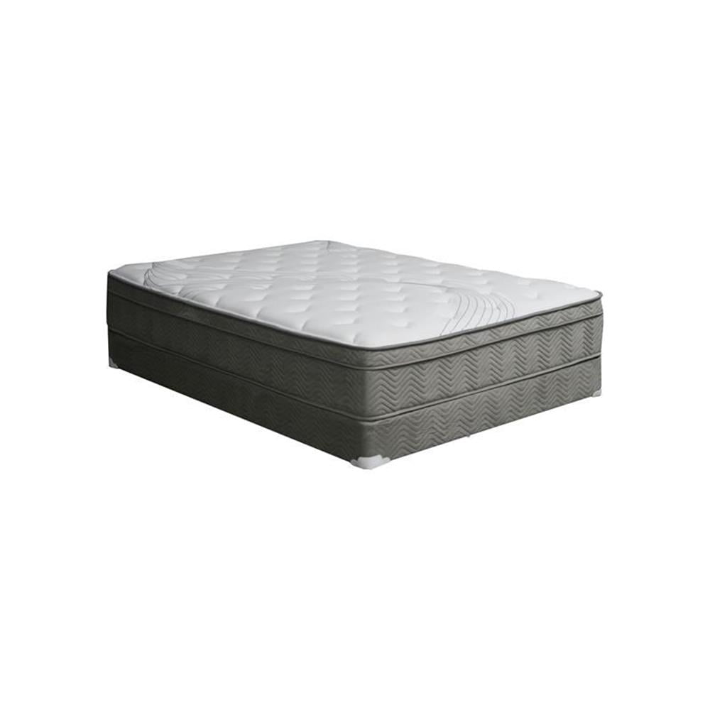 Bowery Hill Contemporary Fabric Edge Cal King Pocket Coil Mattress in White