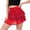 Red, variant on Daznico Women's High Waist Sequin Skirt, Glitter Ruffle Flowy Mini Skirt for Night Out, Club, and Party,Size M