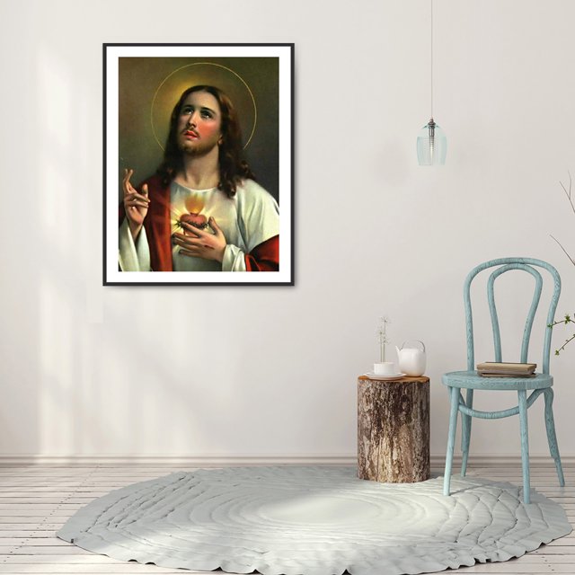 Cuadros Decorativos 5D diamante pintura DIY Jesús completo redondo taladro mosaico imagen decoración del hogar Ndcxsfigh Nuevos Originales