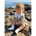thumbnail image 4 of BemeyourBBs Infant Baby Girls Summer Clothes 2 Pieces Outfits Short Sleeve Doll Collar Eyelet Shirt Tops Bloomer Shorts Sets, 4 of 9