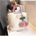 thumbnail image 3 of CHAO Bolso de mano para mujer con cadena - Bolso de hombro de felpa suave Lindo bolso cruzado y colgante de cereza para niñas y mujeres, 3 of 5