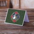 thumbnail image 2 of Papillon Poinsetta Wreath Greeting Cards and Envelopes Pack of 8, 2 of 2