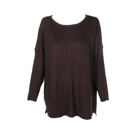 - Style & Co Rich Truffle Cotton-Blend Boat-Neck Tunic Sweater XL