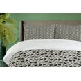 thumbnail image 3 of Ambesonne Floral Duvet Cover Set, Art of Leaves Flowers, 2-Calking, Charcoal Grey and Dust, 3 of 6