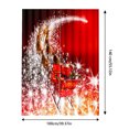 thumbnail image 3 of Kearding 2 uds cortina moda Feliz Navidad estampado cortina Santa Claus impermeable ducha Frabic cortinas hogar para sala de estar Sombras de ventana S Kearding HA011135-01, 3 of 6