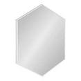 thumbnail image 1 of Kate and Laurel Rhodes Modern Hexagon Wall Mirror, White, 31x22-Inches, 1 of 5