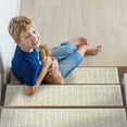thumbnail image 3 of Hudson Design 9" X 28" Stair Treads - 70 % Cotton Anti-Slip Carpet Strips for Indoor Stairs-Easy to Install Stair Treads with Double Adhesive Tape-Safe, Extra-Grip, 4-Pack-Banana Cream Yellow, 3 of 9