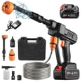 thumbnail image 1 of Cordless Pressure Washer 6 in 1 Nozzle 60 Bar with Battery 3.7L/min 5M Hose (12000mAh), 1 of 5