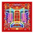 thumbnail image 3 of Grace Scarves 100% Silk Scarf, Extra-Large, Regal Retreat, Red, 3 of 4