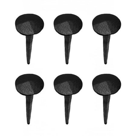 

Black Wrought Iron Clavos Nails 4 3/4 L Large Decorative Clavos Black Powder Coated Home Farmhouse Nails for Wooden Barn Door Gate Window or Shutters Renovators Supply Pack of 6