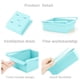 thumbnail image 5 of Yuarrent Nevera multiusos, caja de almacenamiento de capa espaciadora fresca, estante de almacenamiento de contenedores de alimentos de cocina, cajón Organizadores de utensilios de cocina Azul Yuarrent JJ17975-02B, 5 of 6