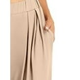 thumbnail image 6 of Gomelly Ladies Trousers Elastic Waist Bottoms Loose Fit Palazzo Pant Women Baggy Daily Wear Yoga High Khaki M, 6 of 7