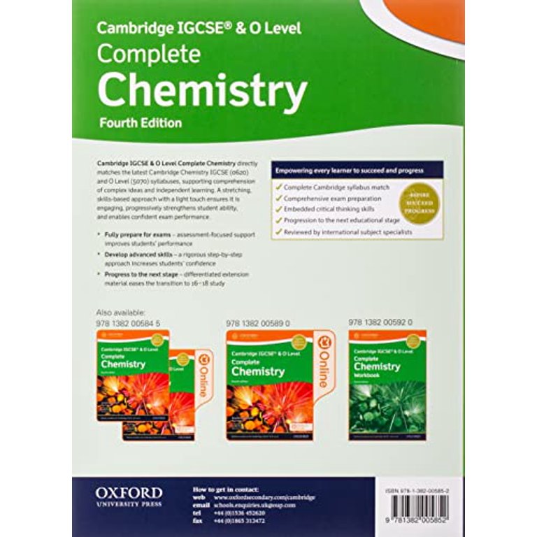 Cambridge IGCSE and O Level Complete Chemistry 4th Edition