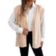 thumbnail image 1 of Chaleco de Punto Sin Mangas para Mujer, con Cuello en V, Botones, Informal, Holgado, para Otoño e Invierno. Albaricoque Talla Única, 1 of 10