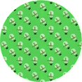 thumbnail image 1 of Ahgly Company Machine Washable Indoor Round Transitional Neon Green Area Rugs, 7' Round, 1 of 7