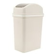 thumbnail image 1 of TopLLC Household Garbage Cans Living Room Kitchen Seam Thickened Shaking Lid Press Large Capacity Plastic Cream Wind With Lid Garbage Cans garbage bin, 1 of 1