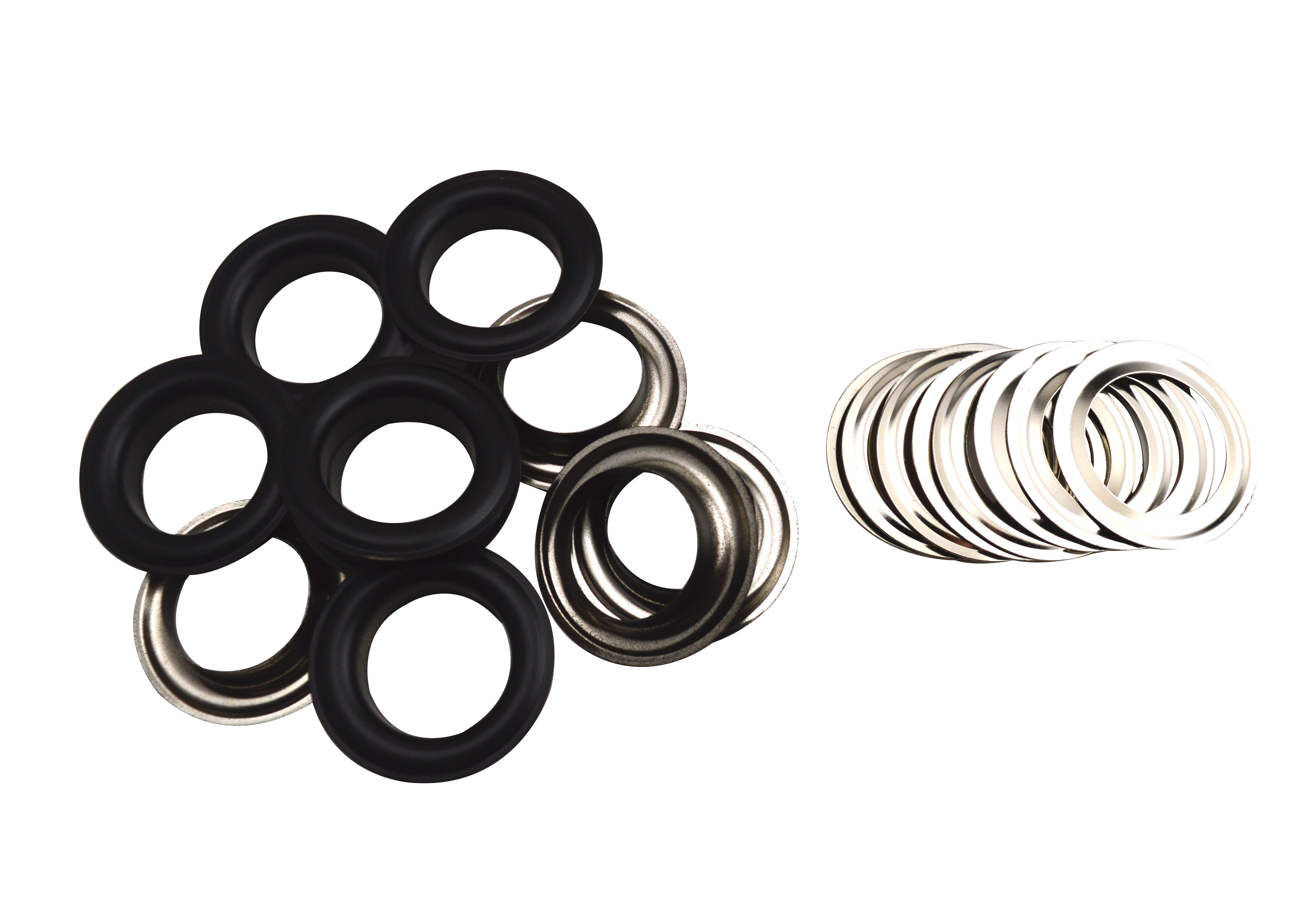 Fenggtonqii 20mm Hole Diameter Matte Black Grommets Eyelets with Washer Made of Copper 50 Sets