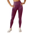 thumbnail image 4 of Leggings for Women LSQii High Waist Seamless Tummy Control Capri Pants Casual Soft Leggings for Workout Running Athletic Cycling Yoga Pants ,Wine M, 4 of 4