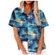 thumbnail image 1 of Camisas de Manga Corta para las Mujeres Impresas Cuello Redondo Blusa Casual, Fluido Y Versátil de las Mujeres, 1 of 5