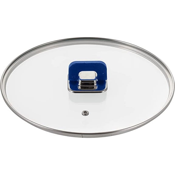 NutriChef 3.7 Quart Sautepan Pot-See-Through Tempered Glass Lids, Works with Model: NCCWSTKBUL (Blue), One Size