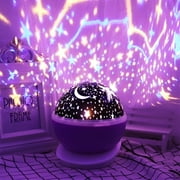 Upgraded Version Remote-Controlled Romantic Rotating Spin Music Starry Sky Night Light Projector Children Kids Baby Sleeping Night Light