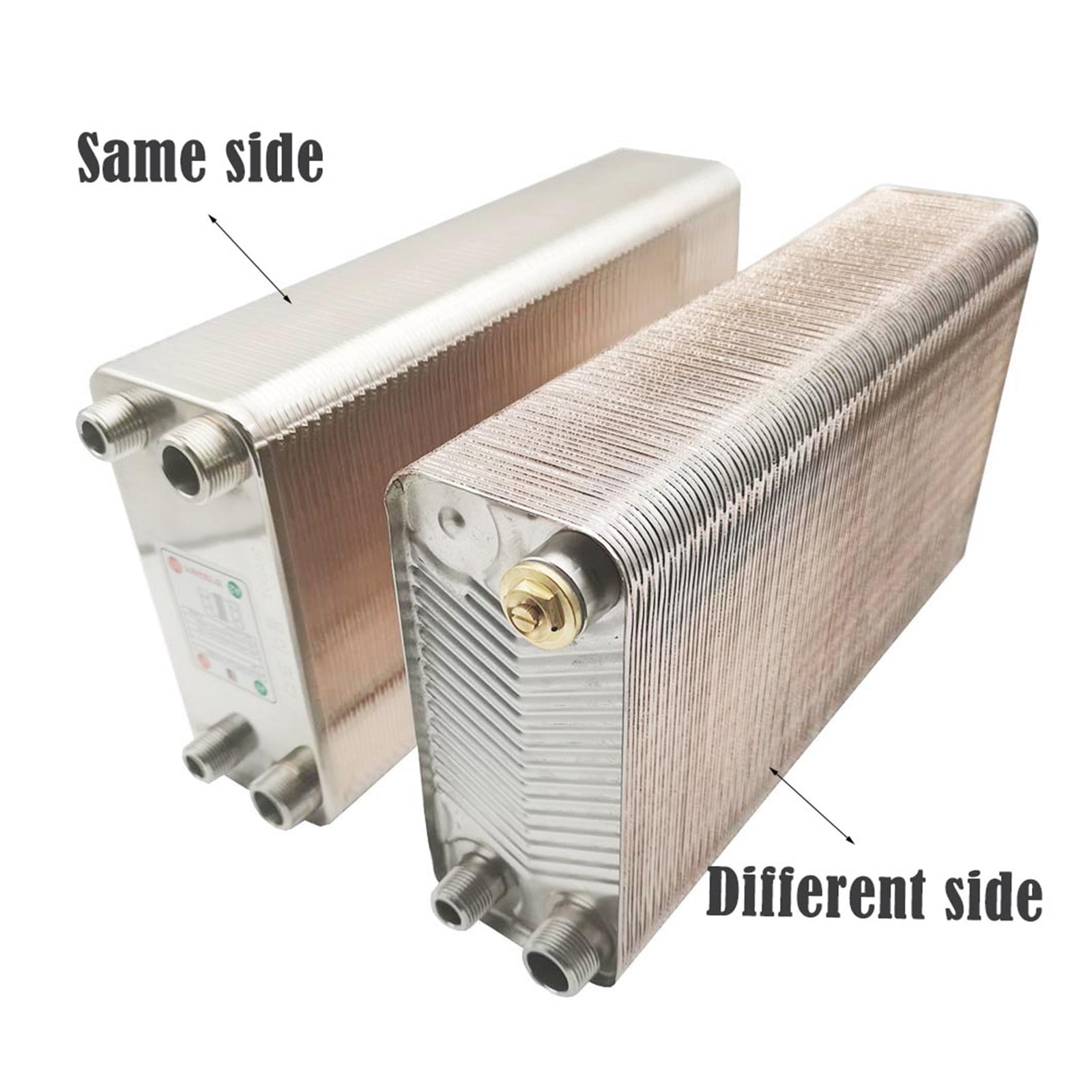 Brazed Plate Heat Exchanger 120 Plates Water Heater Stainless Steel Small Size High Efficiency Heat Exchanger Recirculating Chiller