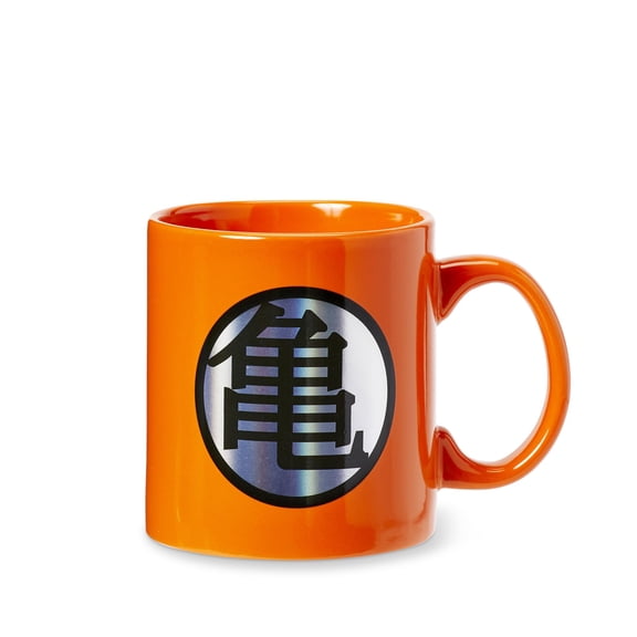 Dragon Ball Z Kame Kanji & Logo Orange Ceramic Mug | Large Cup Holds 20 Ounces