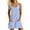 Blue, variant on Women's Casual Dress Round Neck Button Shoulder Strap with Pocket Jumper Style Knee Length Dress for Spring Fall Party Daily,Pink,XL