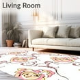 thumbnail image 2 of ODIKA 2'x3' Machine Washable Non-Slip Area Rug, Charming Petal Dance Accent with Festive Florals High Traffic Rug with Pad, Pink, 507302, 2 of 8