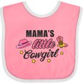 thumbnail image 3 of Inktastic Mamas Little Cowgirl with Cowgirl Hat and Boots Girls Baby Bib, 3 of 4