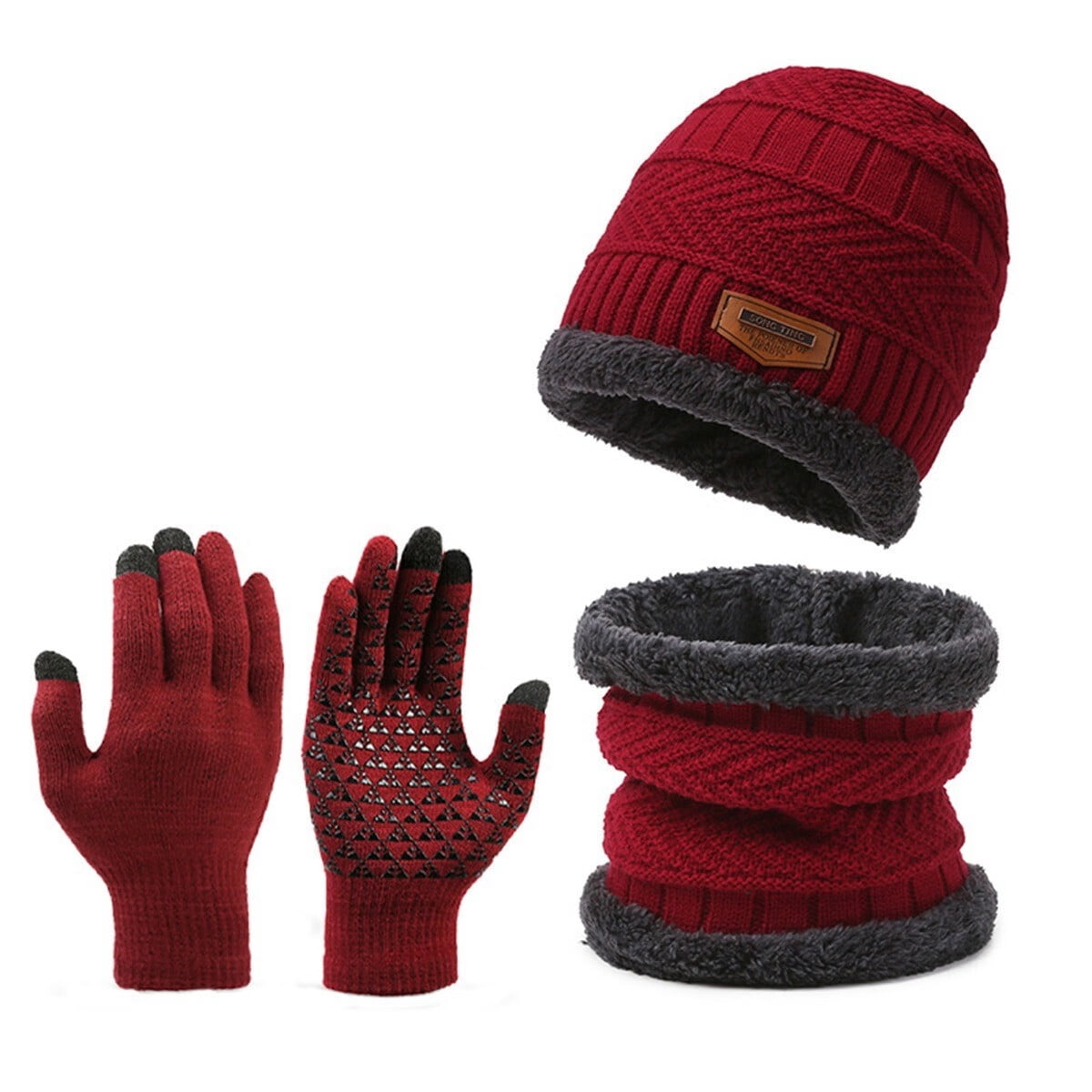 Cappelli invernali Set sciarpa per uomo Guanti Italia
